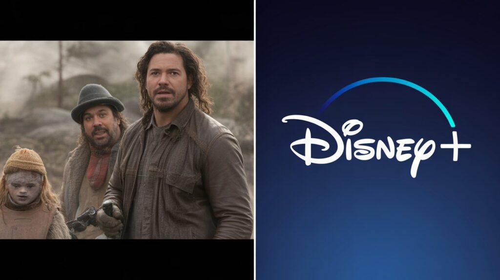 A split-screen comparison showing a blurry, low-quality screenshot from an illegal streaming site