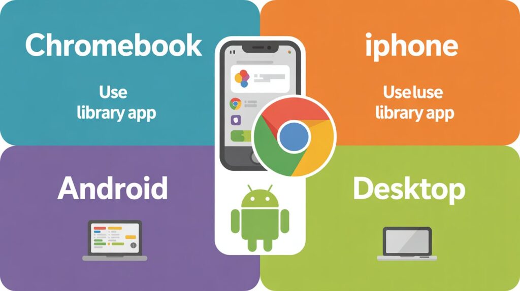 Device tips cheat-sheet for safe streaming on Chromebook, iPhone, Android, Desktop
