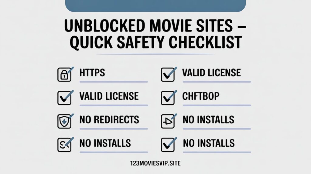 Printable safety checklist for spotting unsafe streaming sites